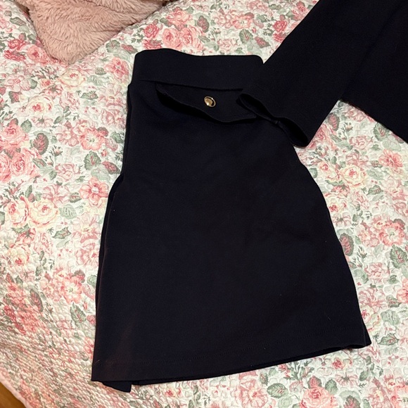Elegant navy Women's Jacket and Skirt Set - Picture 3 of 6